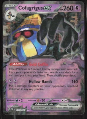 Pokemon TCG SV04: Paradox Rift #076/182 Cofagrigus ex NM - Image 1 of 2