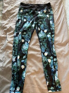 CVG constantly varied gear Leggings Large Mermaid Skulls blue green - Picture 1 of 4