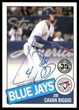 2020 Topps 1985 35th Anniversary Cavan Biggio Auto Blue Jays #85A-CB C79