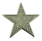 New Men Big Silver Star Belt Buckle Blinged Out Hip Rock Punk Goth Tattoo Style 