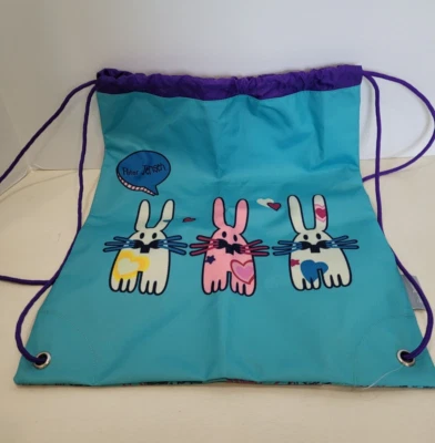NEW Peter Jensen Drawstring GYM Bag  Bunny Rabbit - Image 1 of 4