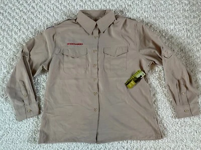 Nova Camisa 2011 BSA Volta Ventilada Feminina XL Uniforme de Escoteiro LS Poliéster Macio Nova Com Etiqueta - Imagem 1 de 4