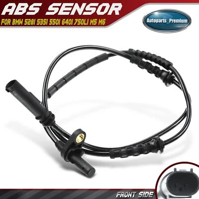 ABS Wheel Speed Sensor for BMW 535d 528i 535i 535i GT 550i GT Front LH or RH  - Image 1 of 4