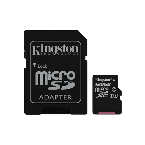 MEMORY CARD MICRO SD 128GB c10 UHS-I KINGSTON CANVAS SDCS/128GB - Immagine 1 di 1