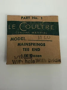  LE COULTRE 11LO TEIL Nr. 1 ORIGINAL ORIGINAL TRIEBFEDER T-STÜCK ENDE MIT ZAUMZEUG - Bild 1 von 2