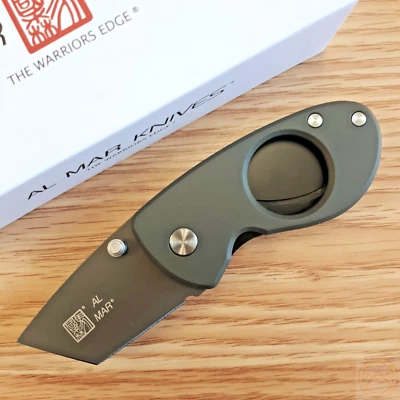 Al Mar New Havana Liner Folding Knife 2" Stainless Tanto Blade Gray Titanium - Image 1 of 4