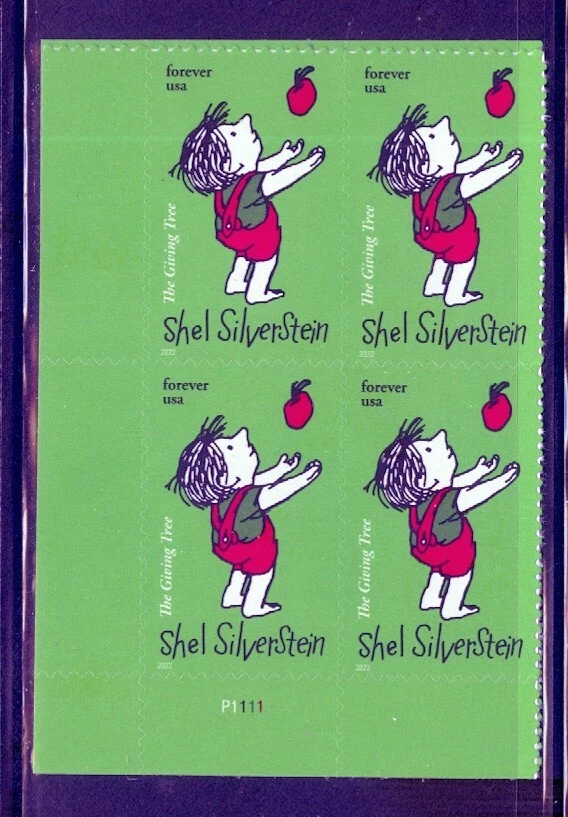 US 5683 Shel Silverstein, Plate # Block/4, Mint NH. Reactive under UV Light - Image 1 of 1