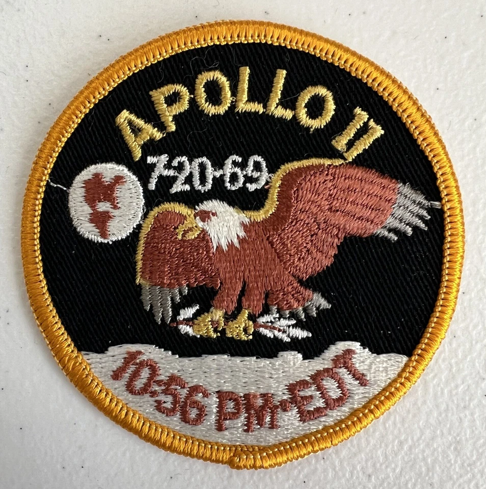 Apollo 11 Vintage Patch Cloth Sew On NASA Eagle Space Astronauts 7-20-69 - Image 1 of 3