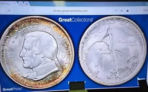 1936 Cleveland Centennial/Great Lakes Expostion Half Dollar NGC MS-65 (Toned) - Picture 1 of 4