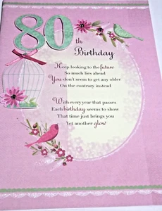 80th Birthday Card. Second Nature Range of Cards. - Picture 1 of 4