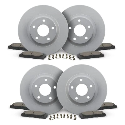 Front & Rear Geomet Brake Rotors + Pads for Hyundai Santa Fe Kia Sorento - Image 1 of 4
