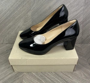 Clarks Kelda Hope Tacones Negros Con Caja Talla UK 7E Ajuste Ancho - Imagen 1 de 12