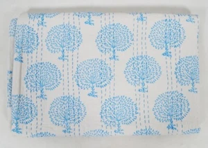 Cotton Vintage Bed Runner Tree Print Blanket Queen Kantha Quilt Boho Bedspread - Picture 1 of 8