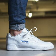 Reebok Workout Plus 2759 White Blue Fashion Mens Shoes Sneakers Sizes 7.5-12