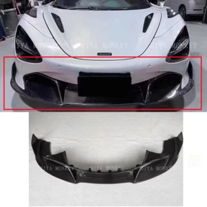 For McLaren 720S VOR Style Carbon Fiber Front Bumper Splitter Diffuser Lip Cover - Picture 1 of 8