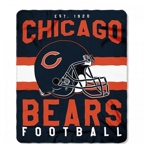 Chicago Bears NFL Northwest Team Stripe Fleece Throw Cover
