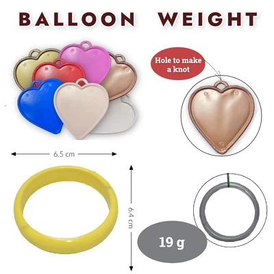 BALLOON Weights Assorted Colours Plastic Shape Reusable Helium Balloons Weights