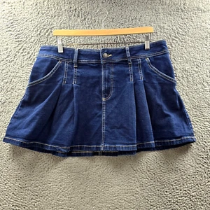 Anko Womens A-line Mini Skirt Size 16 Blue Denim - Picture 1 of 13