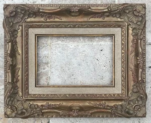 CADRE STYLE XIXè SCULPTÉ BOIS STUC DIM 2F LOUIS XV ORIGINAL FRAME 24x16 CM - Picture 1 of 6