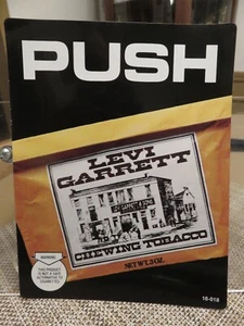 LEVI GARRETT CHEWING TOBACCO PEEL-OFF PUSH/PULL DECAL/STICKER - Picture 1 of 2