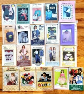 HUGE WOMENS & CHILDRENS QUILT PATTERN LOT~20 Craft Patterns, Jackets Sweatshirts - Picture 1 of 3