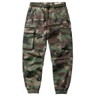 Men's Tactical Pants Army Military Camo Loose Cargo Trousers Ankle Banded Pants