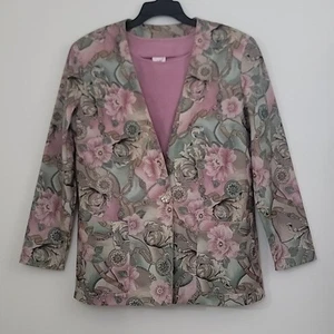 Vintage Blumen Blazer von Inseparables & Pink Faux Ultrasuede Dolman Top 10 - Bild 1 von 16