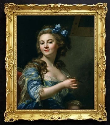 High quality Handmade Old Master-Art Antique Oil Painting Women girl on canva