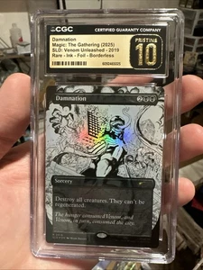 Damnation R Ink Foil | SLD Secret Lair x Marvel's Spider-Man MTG CGC Pristine 10 - Picture 1 of 8