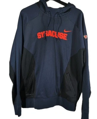 Nike Syracuse University Pullover Sudadera con Capucha Para Hombres XL Azul Marino Ajuste Térmico Foto 1 de 4
