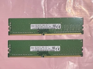 2x SK Hynix HMA81GU7CJR8N-VK 8GB DDR4-2933 PC4-23466 ECC Unbuffered RAM | 16GB - Picture 1 of 1