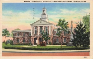 Warrrn County Court House & Confederate Monument, Front Royal, Virginia  Posted  - Picture 1 of 2