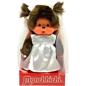 Monchhichi Plüschfigur Mädchen Braut weiß/braun 20cm - 244058 - Bild 1 von 1
