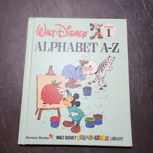Walt Disney Alphabet A-Z (1983) Volume 1 Fun to Learn Library Mickey Bantam Book - Picture 1 of 4