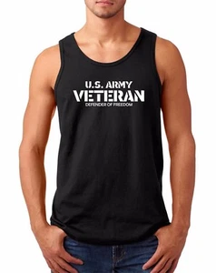 U.S. Army Veteran Tank Top Defender Of Freedom Shirt Patriotic Military Apparel - Picture 1 of 4