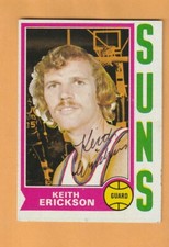Keith Erickson Phoenix Suns AUTO Signed 1974-75 Topps UCLA Bruins 3S