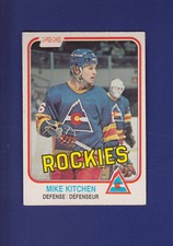 Mike Kitchen 1981-82 O-PEE-CHEE OPC Hockey #83 (EXMT) Colorado Rockies
