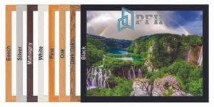 Wall Hanging Picture Frame Premium Wood Poster Frame Photo Frame Black White Oak - Picture 1 of 9