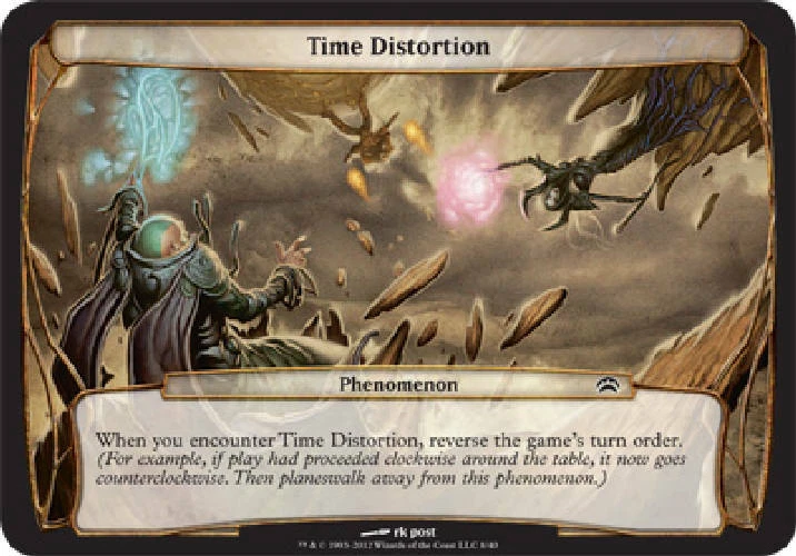 TIME DISTORTION (OVERSIZE) Planechase 2012 MTG Magic the Gathering Cards DJMagic - Image 1 of 1