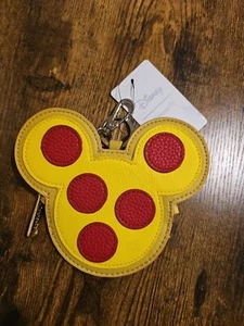 DISNEY X LOUNGEFLY MINNIE/MICKEY MOUSE PIZZA LEATHER CHANGE PURSE NWT Read** - Picture 1 of 3