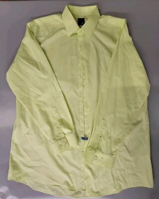 Camisa de verano J Ferrar ajustada con botones manga larga amarilla XL 17-17,5 34-35 Foto 1 de 4