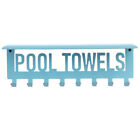 Pool Towel Racks With Shelf 8 Hooks For Pool Bathroom Wall Mount Towel Hooks