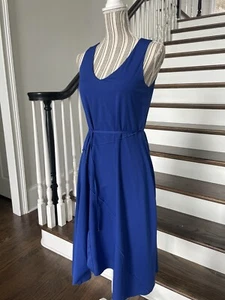 Banana Republic ärmelloses Kleid 0 neu neu mit Etikett königsblau MSPR 128,00 Krawatte Taille - Bild 1 von 12