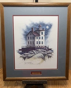 Ben Richmond Harbor Lights LE to 600 Hand Signed Framed 24.75 X 21.75 Inch 1990 - Picture 1 of 21