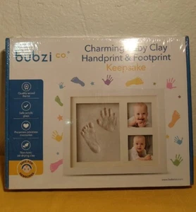 Bubzi Co Clay Handprint Footprint Photo Frame Kit Baby Newborn Keepsake Sealed - Picture 1 of 4