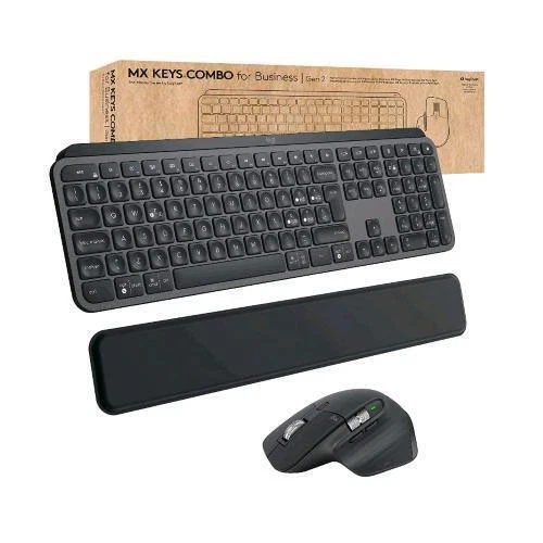 LOGITECH MX KEYS COMBO FOR BUSINESS GEN 2T KIT TASTIERA E MOUSE RF BLUETOOTH MAN - Immagine 1 di 1