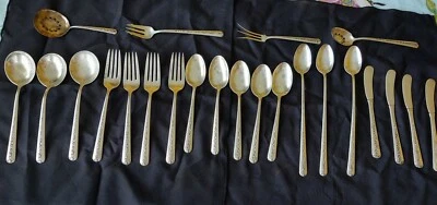 Juego de toalla Rambler Rose 23 piezas plata esterlina pat 1937 ((M100)) Foto 1 de 4