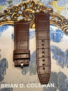 New Genuine Vacheron Constantin Overseas 24mm Brown Alligator Strap 4500v - Picture 1 of 5
