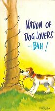 POSTCARD COMIC BAMFORTH  DOG THEME - TREE - BARBED WIRE - SLIM CARD # C1