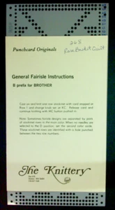Brother Knitting Machine Punch card Rose Basket Quilt Fairisle Pattern Card - Picture 1 of 2